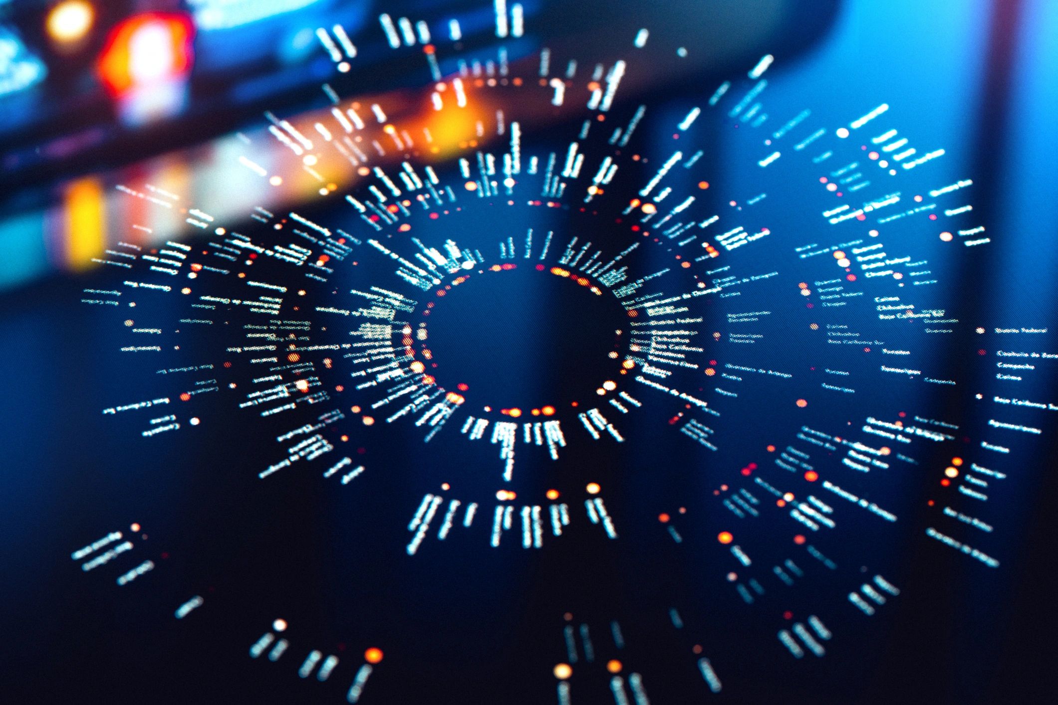 Futuristic analytics interface representing audience intelligence and activation