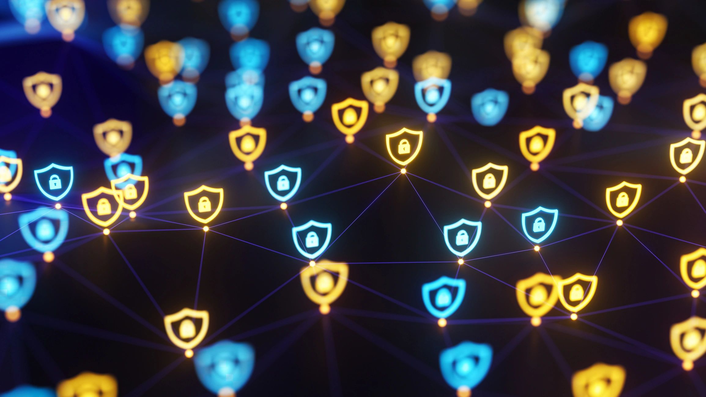 Futuristic digital network representing data security and privacy