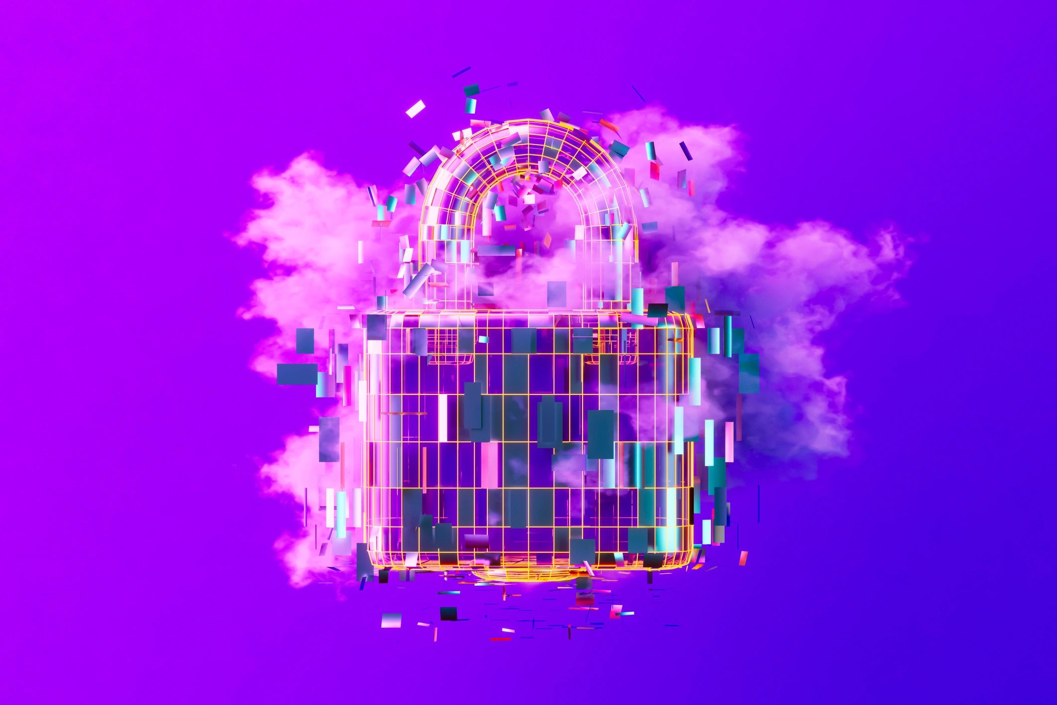 Padlocks symbolizing data protection and privacy